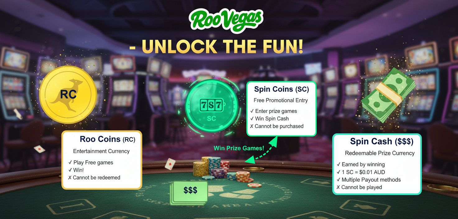 Roo Vegas Three Currency System Explained
